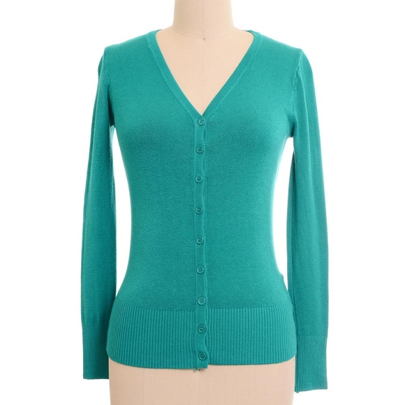 NEW Classic Cardigan in Jade Green - Picture 1 of 3